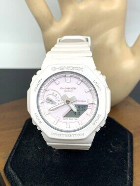 Casio G-Shock Women's Watch GMAS2100 Quartz Blush Resin Analog Digital 43mm 5611